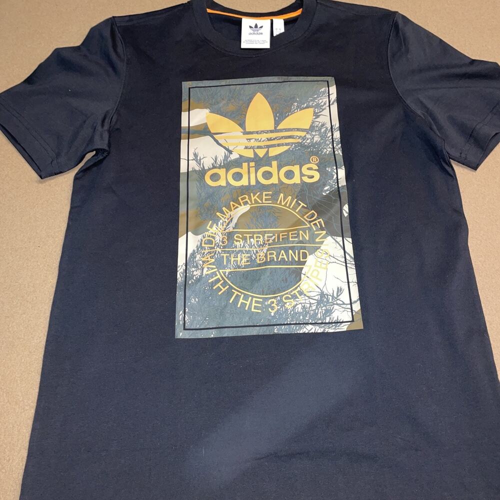 ADIDAS Men's Camo Tongue T-Shirt- Nero/Camouflage GD5951 size small